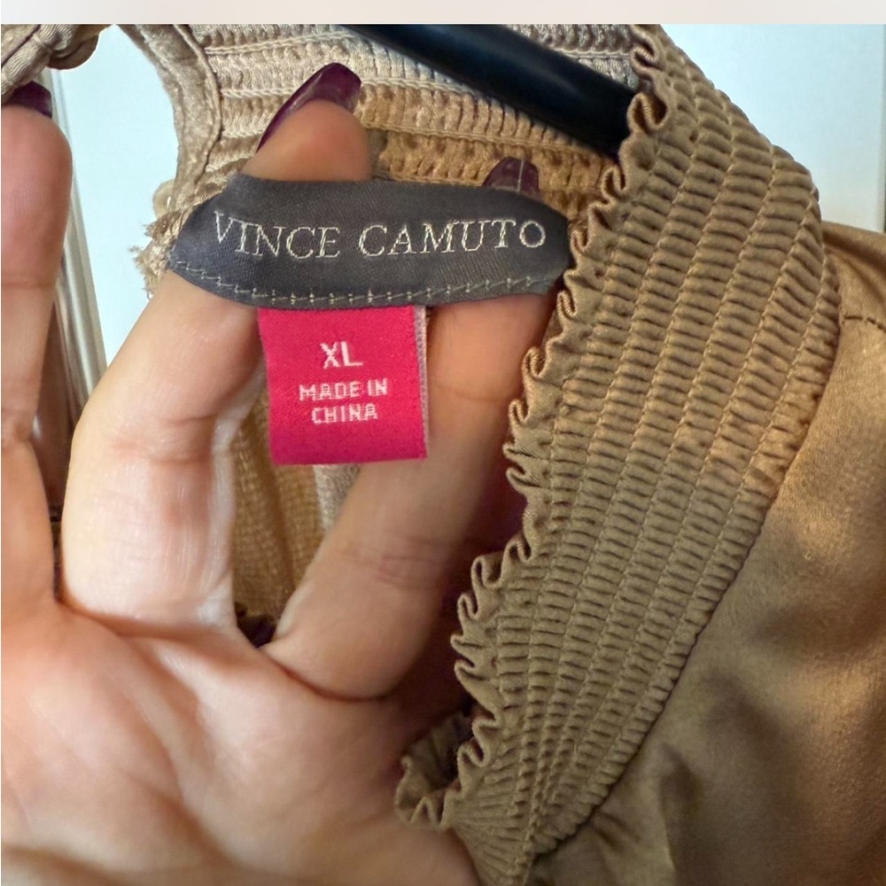 Vince Camuto Metallic Gold Blouse - Picture 3 of 5